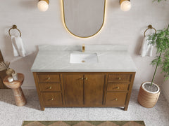 Chicago Teak 60 in. W x 22 in. D Single Sink Bathroom Vanity - photo 29