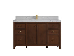 Chicago Teak 60 in. W x 22 in. D Single Sink Bathroom Vanity - photo 39