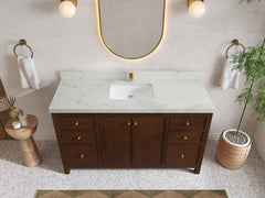 Chicago Teak 60 in. W x 22 in. D Single Sink Bathroom Vanity - photo 16