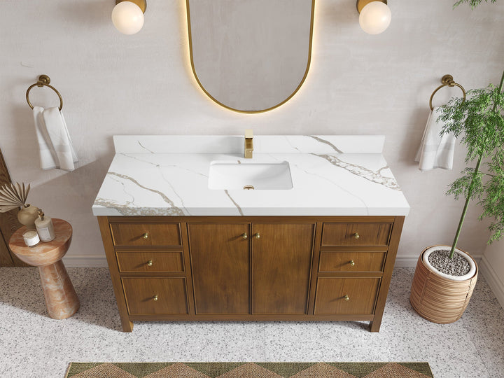 Chicago Teak 60 in. W x 22 in. D Single Sink Bathroom Vanity - photo 13