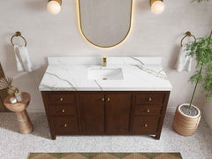 Chicago Teak 60 in. W x 22 in. D Single Sink Bathroom Vanity - photo 12