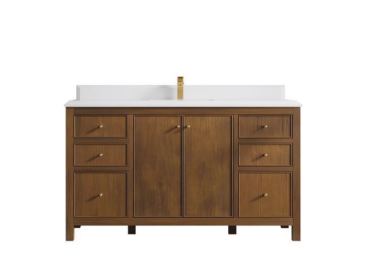 Chicago Teak 60 in. W x 22 in. D Single Sink Bathroom Vanity - photo 26