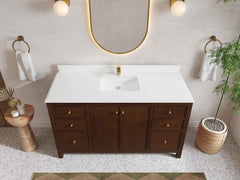 Chicago Teak 60 in. W x 22 in. D Single Sink Bathroom Vanity - photo 24