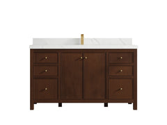 Chicago Teak 60 in. W x 22 in. D Single Sink Bathroom Vanity - photo 15