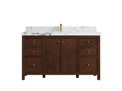 Chicago Teak 60 in. W x 22 in. D Single Sink Bathroom Vanity - photo 37