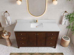 Chicago Teak 60 in. W x 22 in. D Single Sink Bathroom Vanity - photo 8