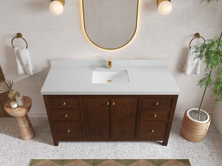 Chicago Teak 60 in. W x 22 in. D Single Sink Bathroom Vanity - photo 8