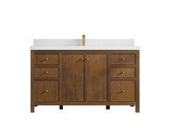 Chicago Teak 60 in. W x 22 in. D Single Sink Bathroom Vanity - photo 42