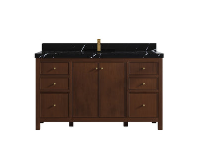 Chicago Teak 60 in. W x 22 in. D Single Sink Bathroom Vanity - Willow Bath and Vanity