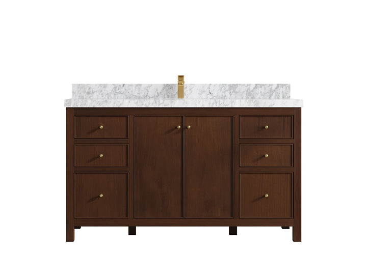 Chicago Teak 60 in. W x 22 in. D Single Sink Bathroom Vanity - photo 7
