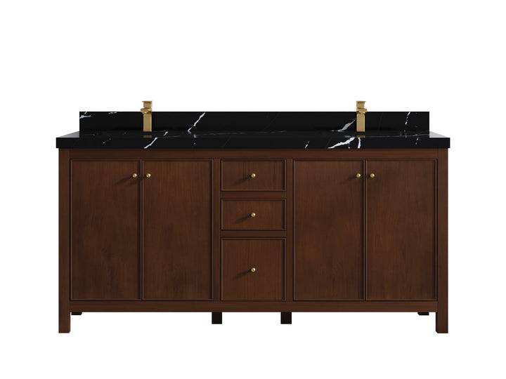 Chicago Teak 72 in. W x 22 in. D Double Sink Bathroom Vanity - photo 11
