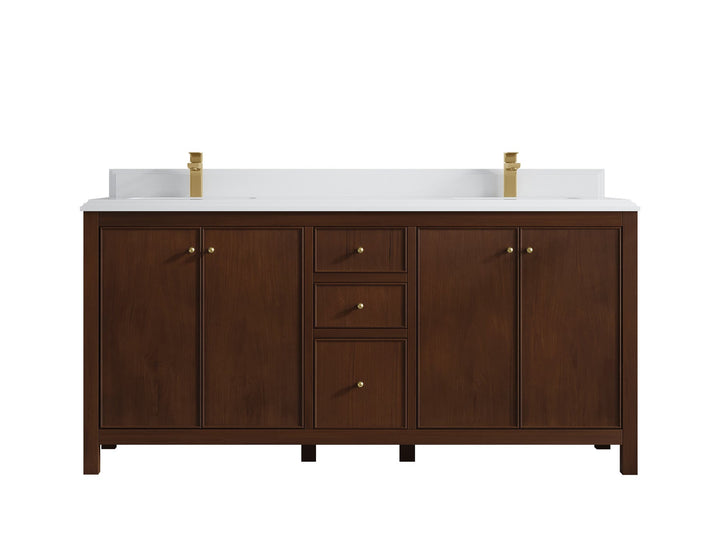 Chicago Teak 72 in. W x 22 in. D Double Sink Bathroom Vanity - photo 25