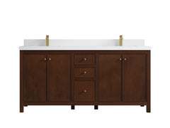 Chicago Teak 72 in. W x 22 in. D Double Sink Bathroom Vanity - photo 39