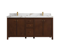 Chicago Teak 72 in. W x 22 in. D Double Sink Bathroom Vanity - photo 31