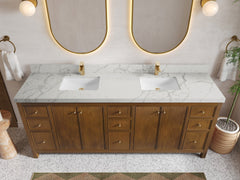 Chicago Teak 84 in. W x 22 in. D Double Sink Bathroom Vanity - photo 40