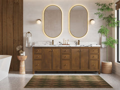 Chicago Teak 84 in. W x 22 in. D Double Sink Bathroom Vanity - photo 4