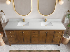 Chicago Teak 84 in. W x 22 in. D Double Sink Bathroom Vanity - photo 12