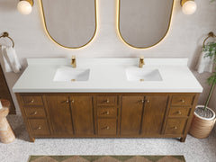 Chicago Teak 84 in. W x 22 in. D Double Sink Bathroom Vanity - photo 42