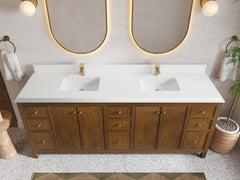 Chicago Teak 84 in. W x 22 in. D Double Sink Bathroom Vanity - photo 26