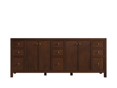 Chicago Teak 84 in. W x 22 in. D Double Sink Bathroom Vanity - photo 6