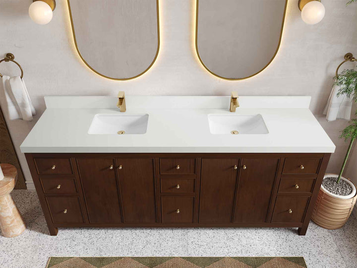 Chicago Teak 84 in. W x 22 in. D Double Sink Bathroom Vanity - photo 47