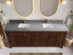 Chicago Teak 84 in. W x 22 in. D Double Sink Bathroom Vanity - photo 35