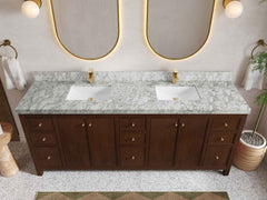Chicago Teak 84 in. W x 22 in. D Double Sink Bathroom Vanity - photo 7