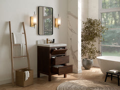 Elizabeth Teak Wood 24 in. W x 22 in. D Single Sink Bathroom Vanity - photo 3