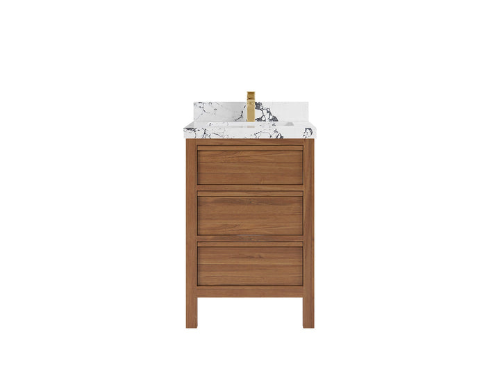 Elizabeth Teak Wood 24 in. W x 22 in. D Single Sink Bathroom Vanity - photo 23
