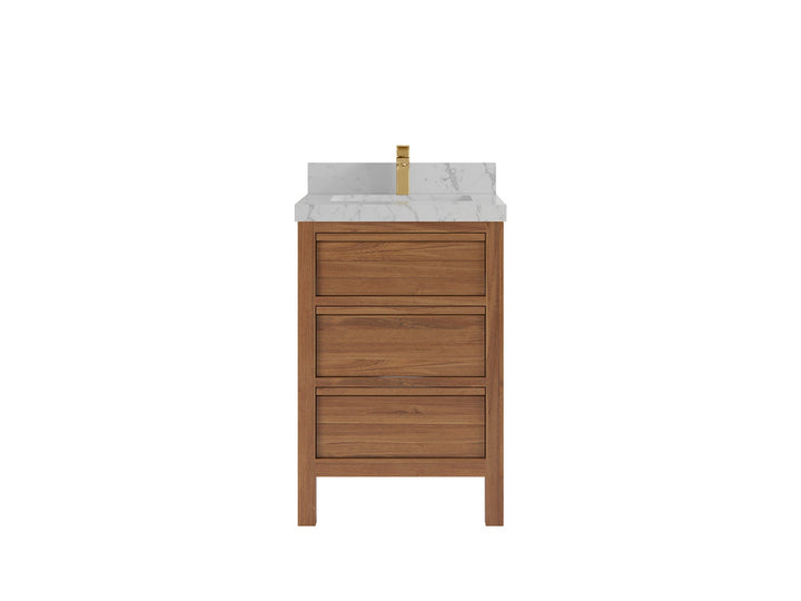 Elizabeth Teak Wood 24 in. W x 22 in. D Single Sink Bathroom Vanity - photo 24