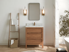 Elizabeth Teak Wood 30 in. W x 22 in. D Single Sink Bathroom Vanity - photo 4