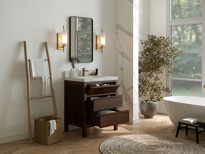Elizabeth Teak Wood 30 in. W x 22 in. D Single Sink Bathroom Vanity - photo 3