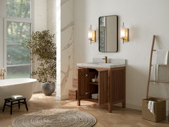 Elizabeth Teak Wood 36 in. W x 22 in. D Center Sink Bathroom Vanity - photo 3