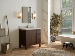 Elizabeth Teak Wood 36 in. W x 22 in. D Center Sink Bathroom Vanity - photo 2