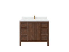 Elizabeth Teak Wood 42 in. W x 22 in. D Single Sink Bathroom Vanity - photo 1