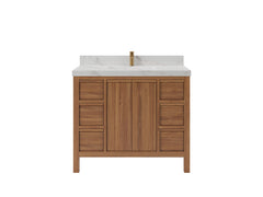 Elizabeth Teak Wood 42 in. W x 22 in. D Single Sink Bathroom Vanity - photo 1