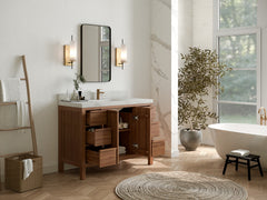 Elizabeth Teak Wood 48 in. W x 22 in. D Single Sink Bathroom Vanity - photo 3