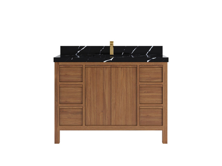 Elizabeth Teak Wood 48 in. W x 22 in. D Single Sink Bathroom Vanity - photo 2