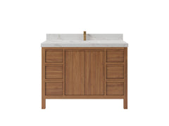Elizabeth Teak Wood 48 in. W x 22 in. D Single Sink Bathroom Vanity - photo 1