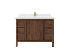 Elizabeth Teak Wood 48 in. W x 22 in. D Single Sink Bathroom Vanity - photo 1