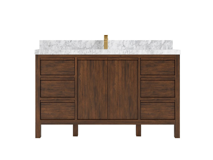 Elizabeth Teak Wood 60 in. W x 22 in. D Single Sink Bathroom Vanity - photo 15