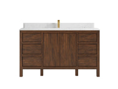 Elizabeth Teak Wood 60 in. W x 22 in. D Single Sink Bathroom Vanity - photo 18