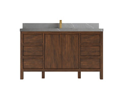 Elizabeth Teak Wood 60 in. W x 22 in. D Single Sink Bathroom Vanity - photo 21