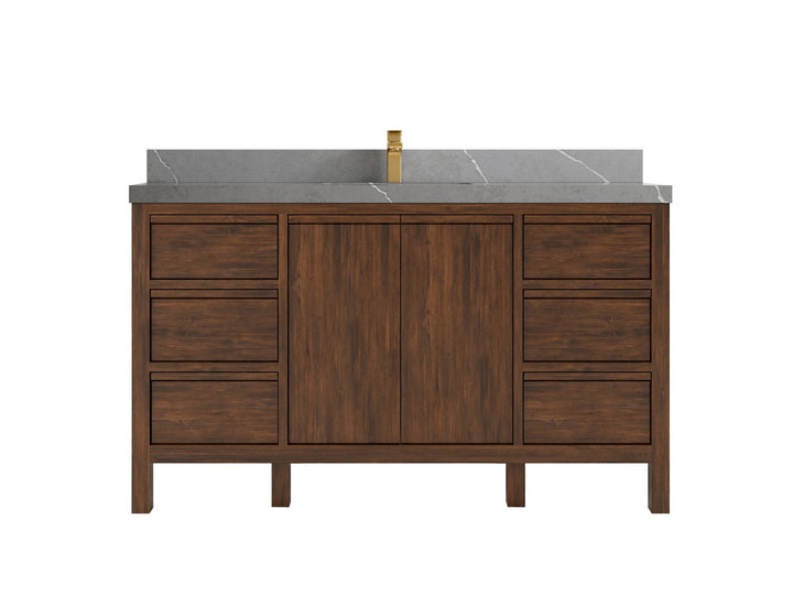 Elizabeth Teak Wood 60 in. W x 22 in. D Single Sink Bathroom Vanity - photo 21