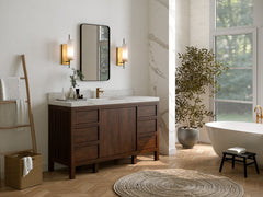 Elizabeth Teak Wood 60 in. W x 22 in. D Single Sink Bathroom Vanity - photo 2