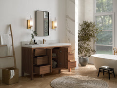 Elizabeth Teak Wood 60 in. W x 22 in. D Single Sink Bathroom Vanity - photo 3