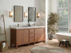 Elizabeth Teak Wood 72 in. W x 22 in. D Double Sink Bathroom Vanity - photo 2