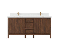 Elizabeth Teak Wood 72 in. W x 22 in. D Double Sink Bathroom Vanity - photo 1