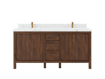 Elizabeth Teak Wood 72 in. W x 22 in. D Double Sink Bathroom Vanity - Willow Bath and Vanity