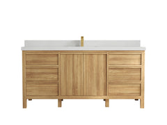 Elizabeth Teak Wood 72 in. W x 22 in. D Single Sink Bathroom Vanity - photo 10